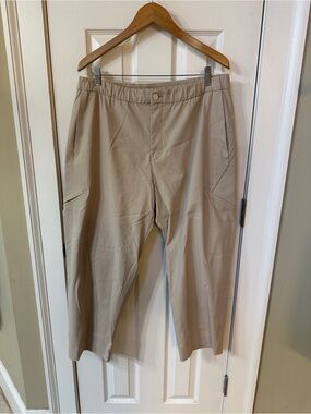 Lululemon Lab Pants Mens 36 Beige Wool-Blend Cargo Trousers Gorpcore Techwear